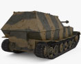 Elefant Tank Destroyer 3d model back view
