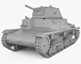 Fiat M13/40 3Dモデル clay render