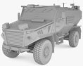 Force Protection Ocelot 3d model clay render