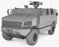 Golan MRAP Armored Vehicle Modèle 3d wire render