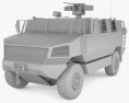 Golan MRAP Armored Vehicle Modèle 3d clay render