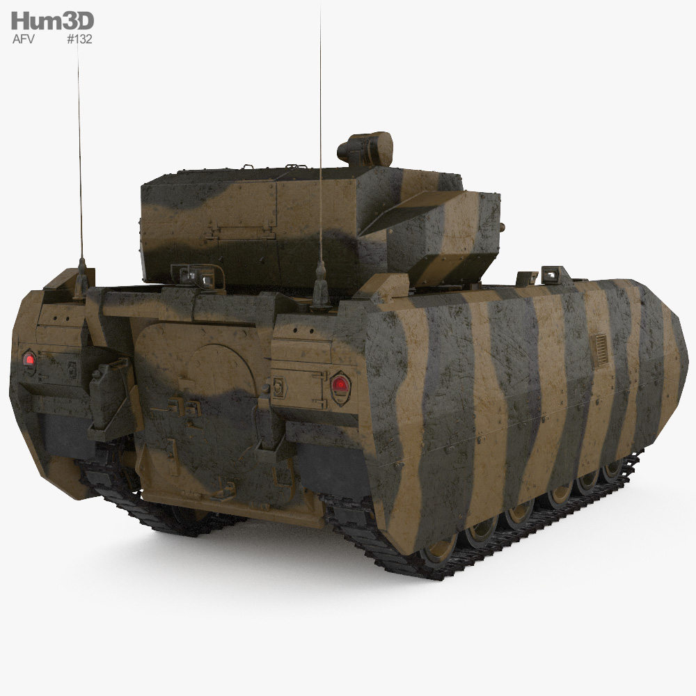 Hunter AFV 3D модель back view