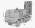 IRIS-T SL launcher 3d model clay render