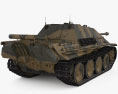 Jagdpanther Винищувач танків 3D модель back view