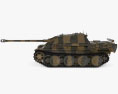 Jagdpanther Cazacarros Modelo 3D vista lateral