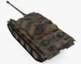Jagdpanther Tank Destroyer 3d model top view