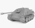 Jagdpanther Tank Destroyer 3d model clay render