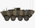 K808 Armored Personnel Carrier 3D-Modell Seitenansicht