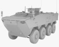 K808 Armored Personnel Carrier Modelo 3D clay render
