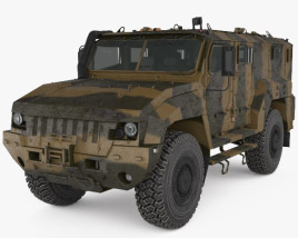 KamAZ-53949 Typhoon-L MRAP 3D model