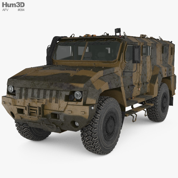 KamAZ-53949 Typhoon-L MRAP 3D model