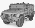 KamAZ-53949 Typhoon-L MRAP 3d model wire render