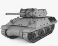 M10 Wolverine Tank Destroyer 3D-Modell wire render