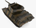 M10 Wolverine Tank Destroyer 3D-Modell Draufsicht