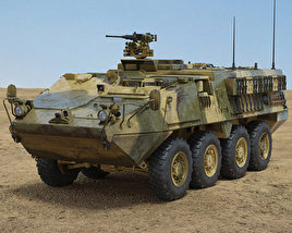 M1126 Stryker ICV 인테리어 가 있는 3D 모델 