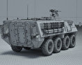 M1126 Stryker ICV з детальним інтер'єром 3D модель