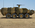 M1126 Stryker ICV with HQ interior 3d model side view