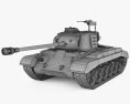 M26 Pershing 3d model wire render