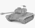 M26 Pershing 3D-Modell clay render