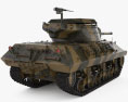 M36 Jackson Tank Destroyer 3D-Modell Rückansicht