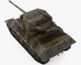 M36 Jackson Tank Destroyer 3D-Modell Draufsicht