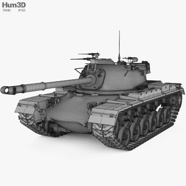 M48 Patton 3D model Military on Hum3D