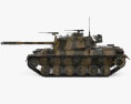 M48 Patton Modello 3D vista laterale