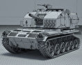 M52 Self Propelled Howitzer 3D模型 wire render