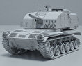 M52 Self Propelled Howitzer Modèle 3d clay render