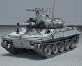 M551 Sheridan 3D-Modell wire render