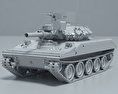 M551 Sheridan Modelo 3D clay render