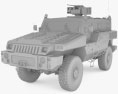 Marauder Armoured Personnel Carrier 3d model clay render