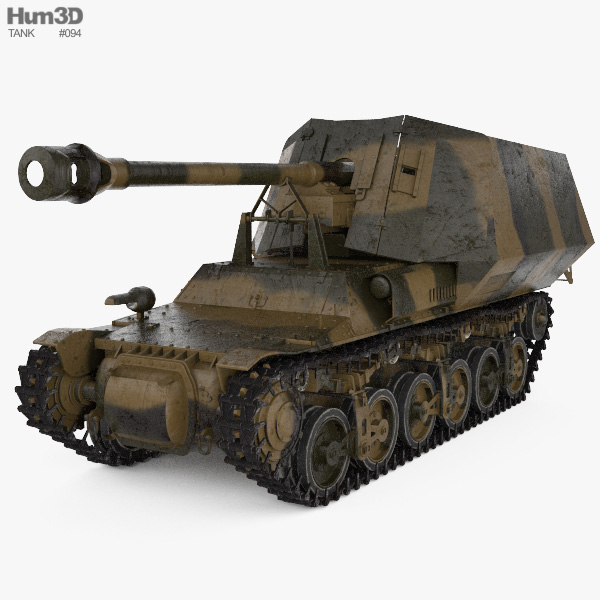 Marder I Tank Destroyer 3D model