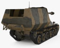 Marder I Tank Destroyer 3d model back view