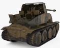 Marder III Tank Destroyer 3d model back view