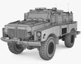 Oshkosh Alpha MRAP 3D-Modell wire render