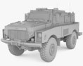 Oshkosh Alpha MRAP 3d model clay render