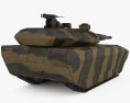 PL-01 Light Tank 3d model back view