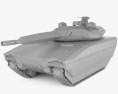 PL-01 Light Tank 3d model clay render