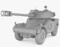 Panhard AML-90 3D 모델  clay render