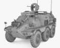 Panhard VCR 3d model wire render