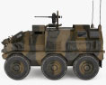 Panhard VCR Modello 3D vista laterale