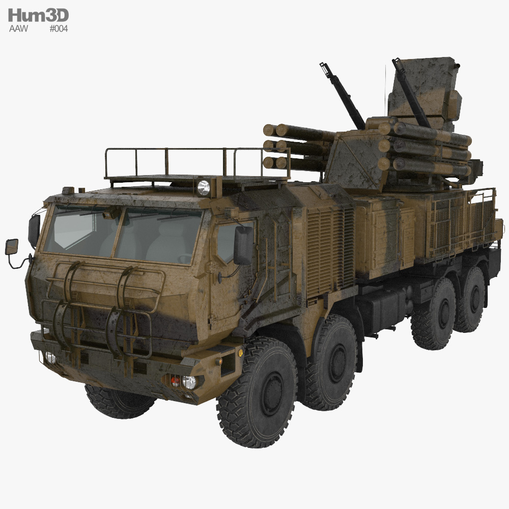Pantsir-S1 sistema de defensa antiaérea Modelo 3D
