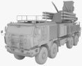 Pantsir missile system 3d model clay render