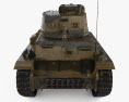 Panzer 38(t) Modello 3D vista frontale