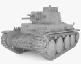 Panzer 38(t) 3D模型 clay render