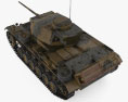Panzer III Modelo 3d vista de cima