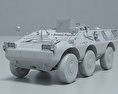 Puma AFV 3d model clay render