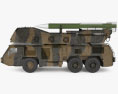 Raad air defence system 3d model side view