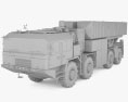 Roketsan Khan AMS (Bora) 3d model clay render